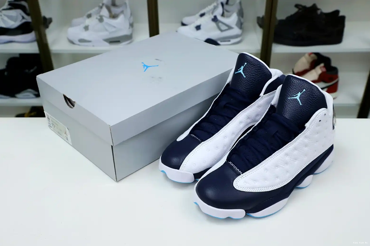 Kimikick BLUE JORDAN AIR OBSIDIAN 414571-144 WHITE POWDER 13 RETRO 0719